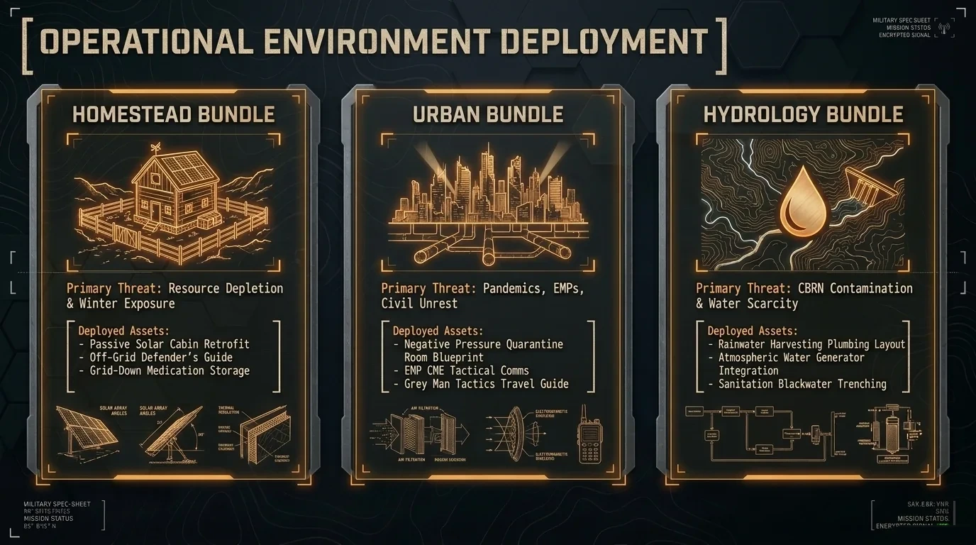 Operational environment deployment — homestead, urban, and hydrology bundles