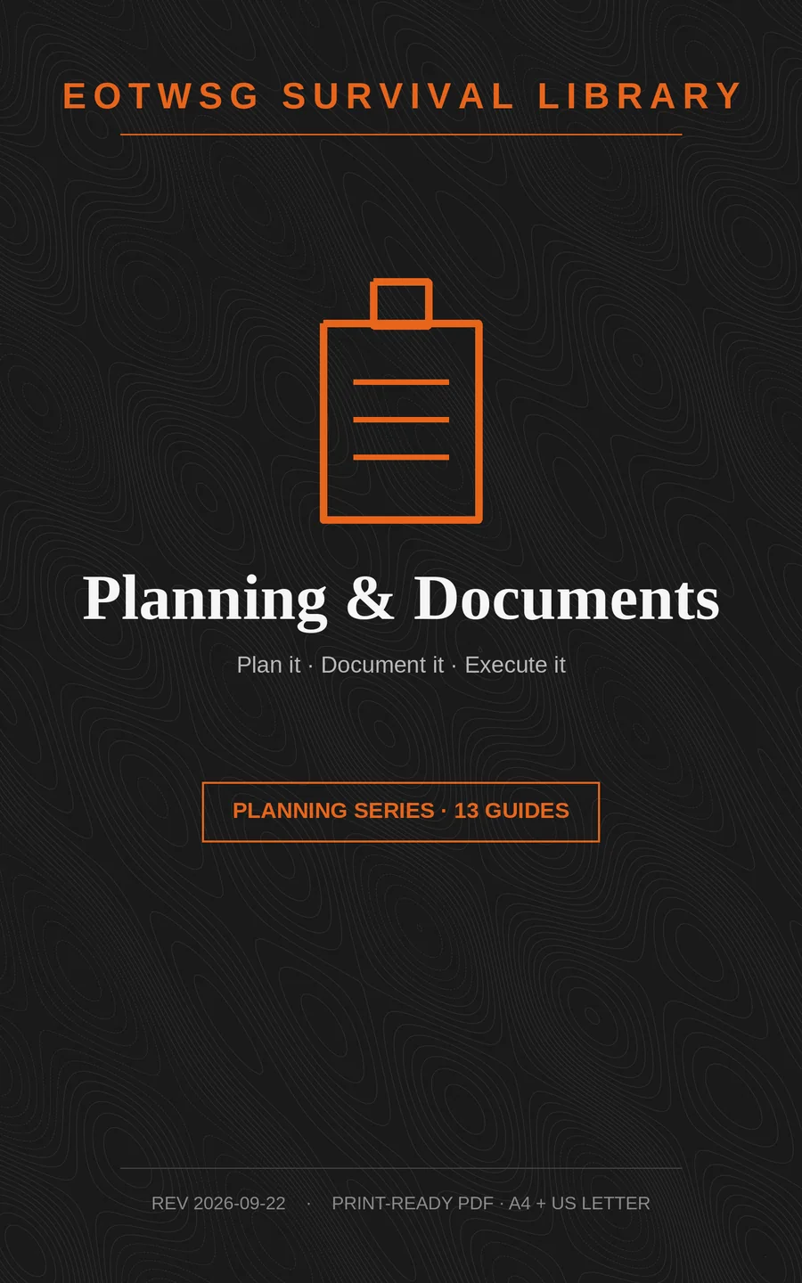 Planning and Documents Pack cover